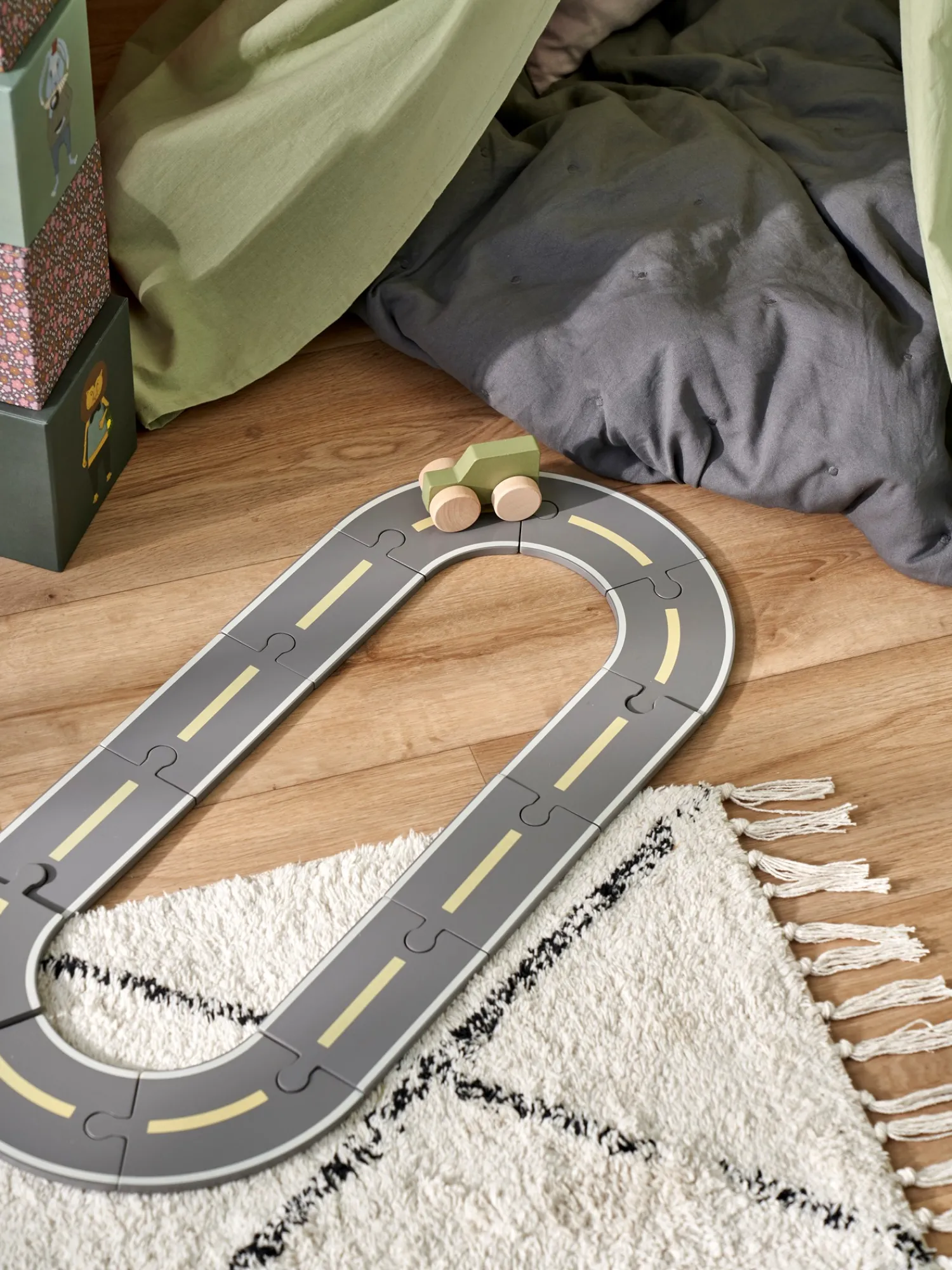 Børn Søstrene Grene Trælegetøj^Bilbane Med Bil