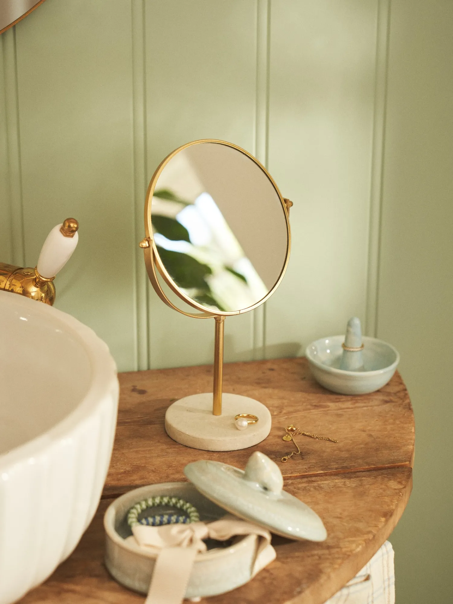 Søstrene Grene Spejle|Badeværelsestilbehør^Bordspejl