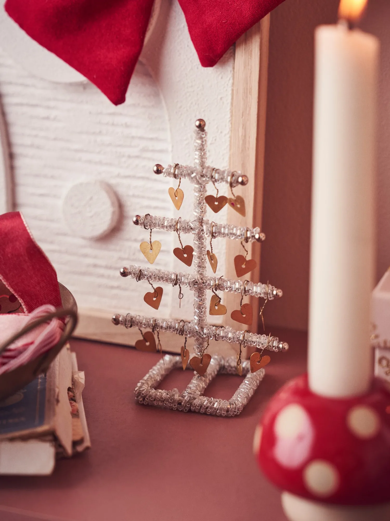 Søstrene Grene Julepynt|Dekoration^Dekorativt Træ Med Hjerter