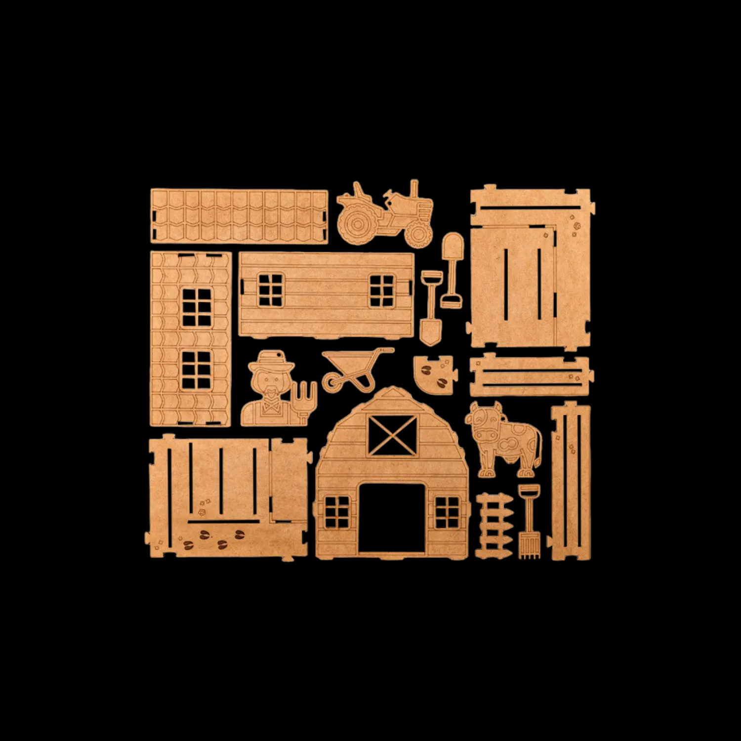 Børn Søstrene Grene Trælegetøj^DIY-kit Harvest Time