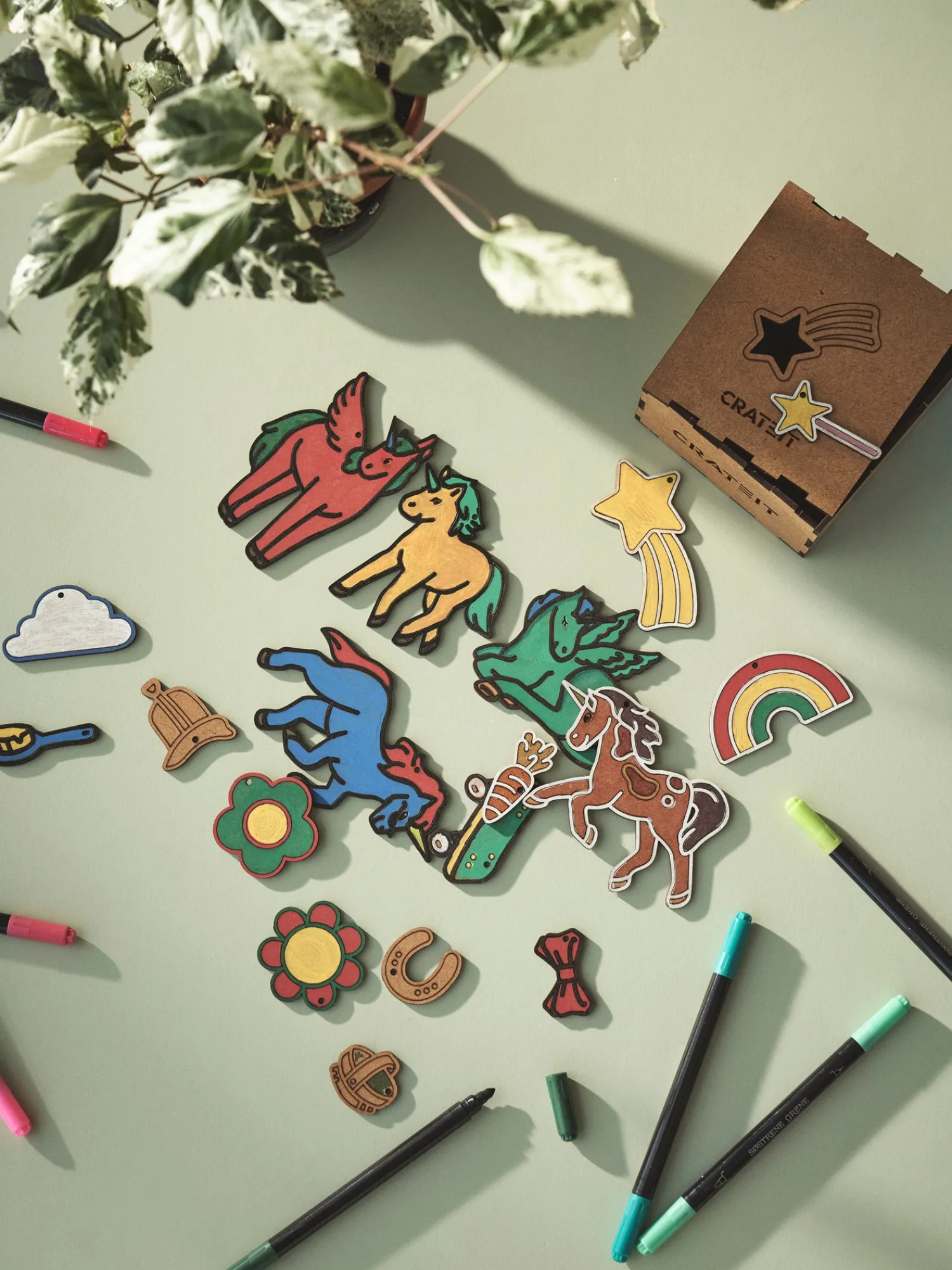 Børn Søstrene Grene Trælegetøj^DIY-kit Rainbow Friends