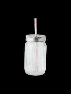 Søstrene Grene Service^Glas Med Sugerør