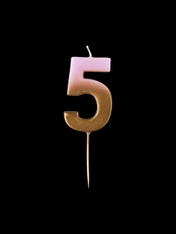 Søstrene Grene Festpynt^Kagelys Med 5-tal