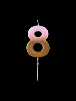 Søstrene Grene Festpynt^Kagelys Med 8-tal