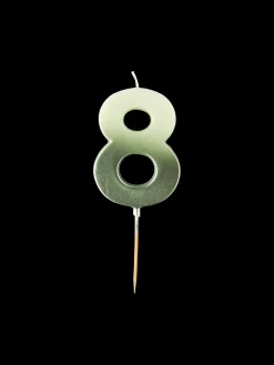 Søstrene Grene Festpynt^Kagelys Med 8-tal