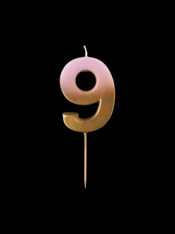 Søstrene Grene Festpynt^Kagelys Med 9-tal