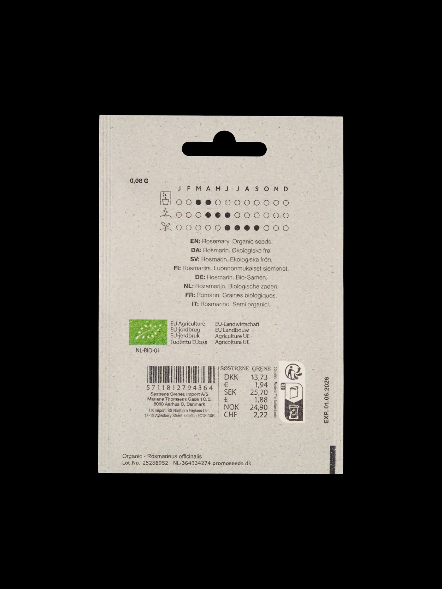 Søstrene Grene Have^Økologiske Rosmarinfrø