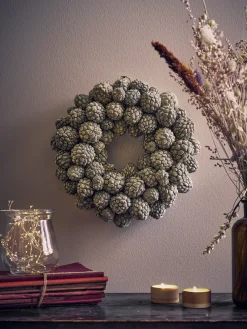 Søstrene Grene Julepynt|Dekoration^Krans Af Tørrede Sukkeræbler Ø30