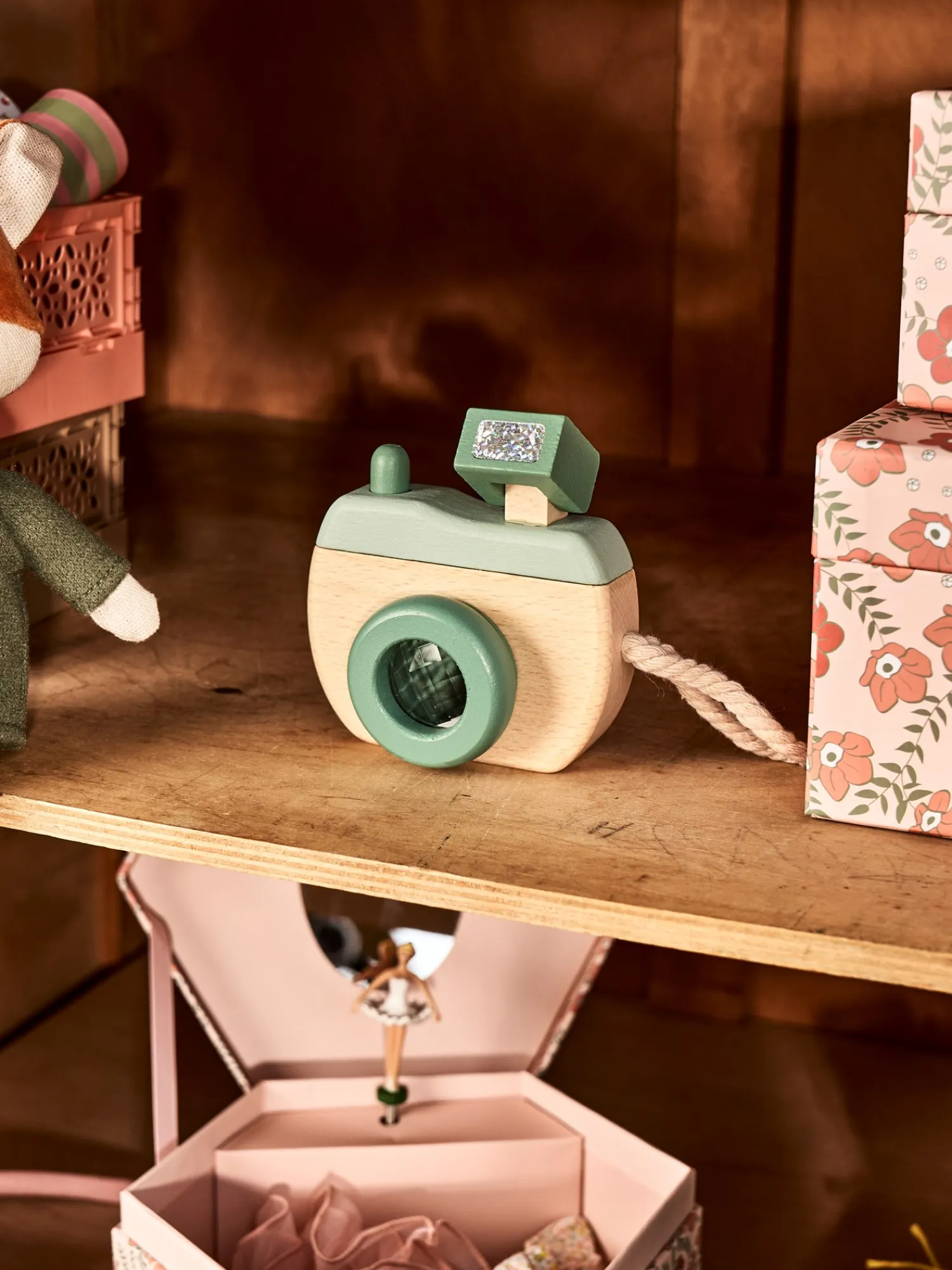 Børn Søstrene Grene Trælegetøj^Legetøjskamera