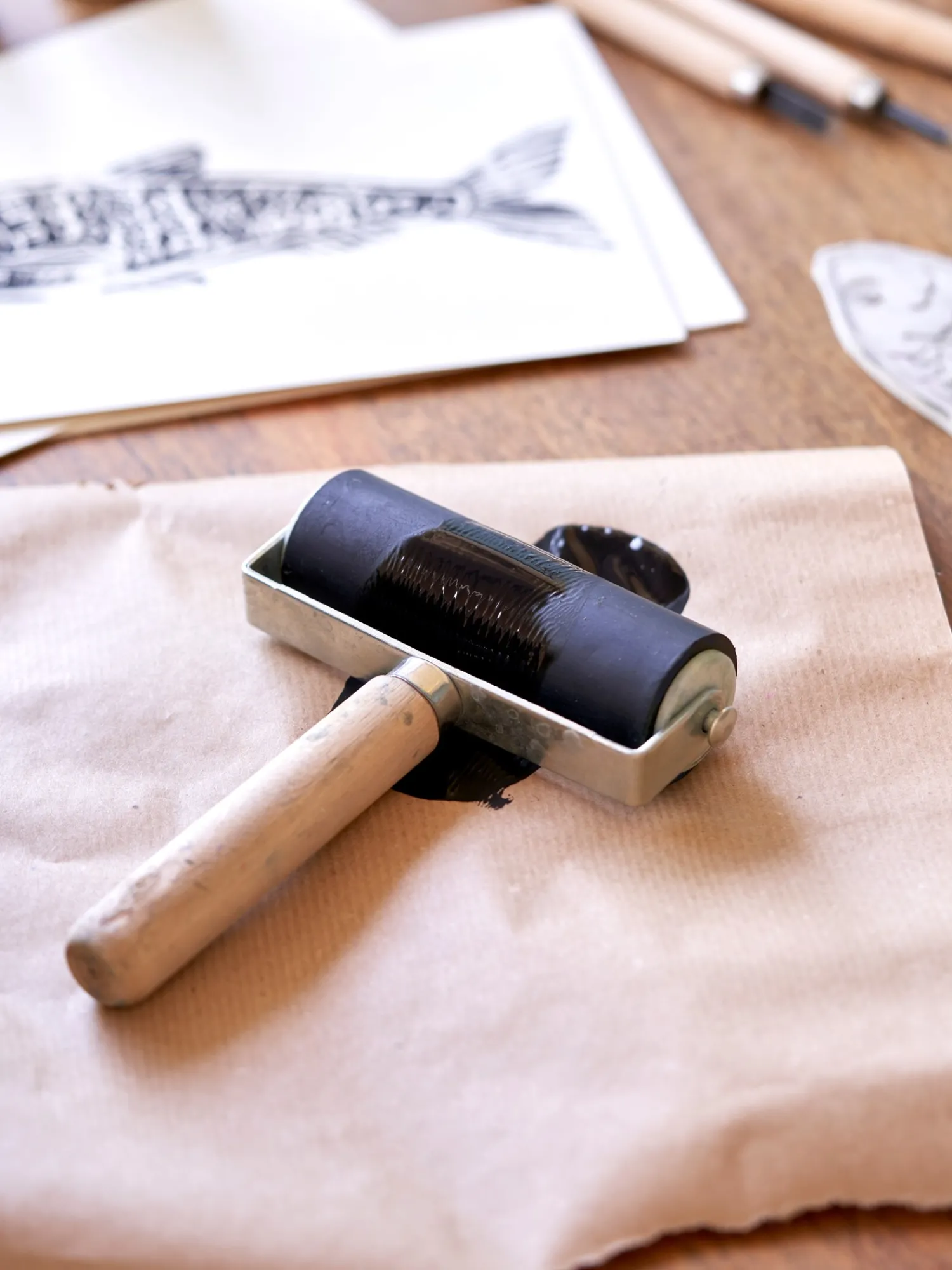 Søstrene Grene Malertilbehør^Malerrulle Til Linoleumstryk