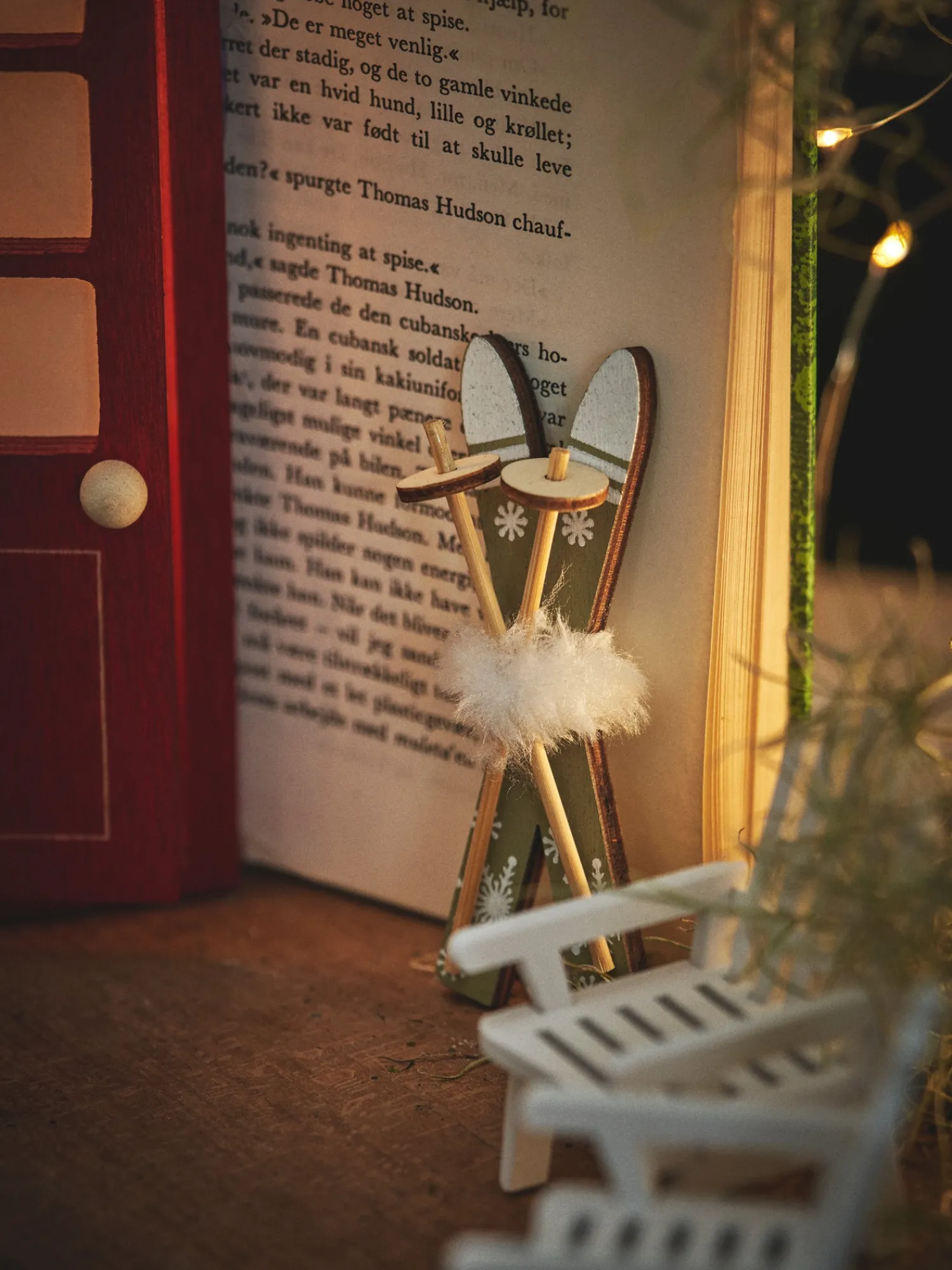 Søstrene Grene Julepynt|Nissedør Og Tilbehør^Minisæt Ski