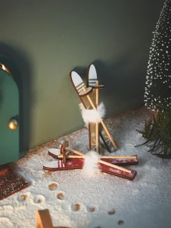 Søstrene Grene Julepynt|Nissedør Og Tilbehør^Minisæt Ski