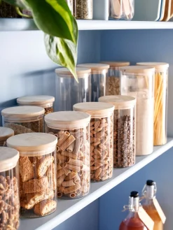 Søstrene Grene Køkkentilbehør^Opbevaringsglas Med Låg 2-pak