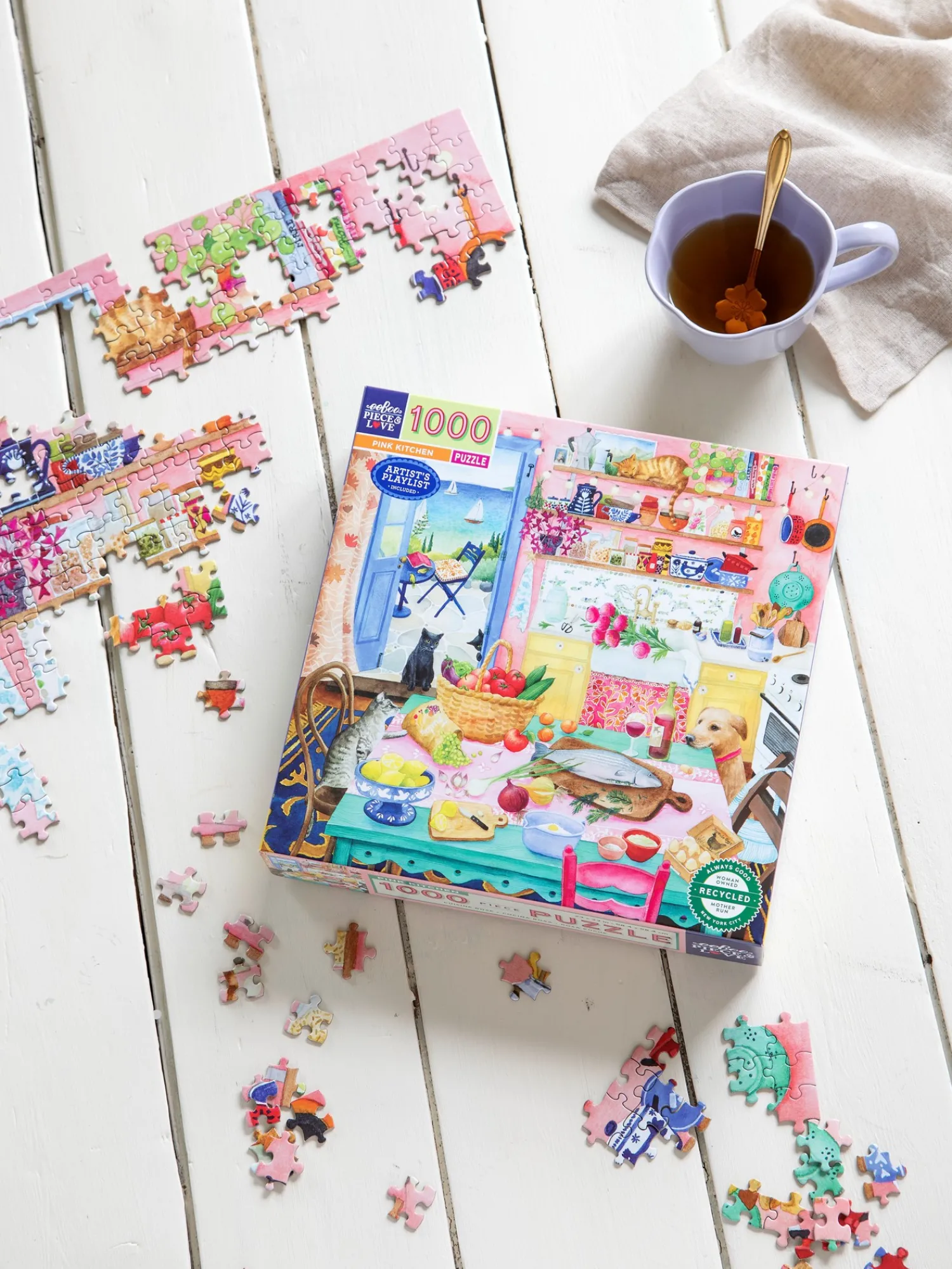 Søstrene Grene Puslespil Og Spil^Pink Kitchen-puslespil 1000 Brikker