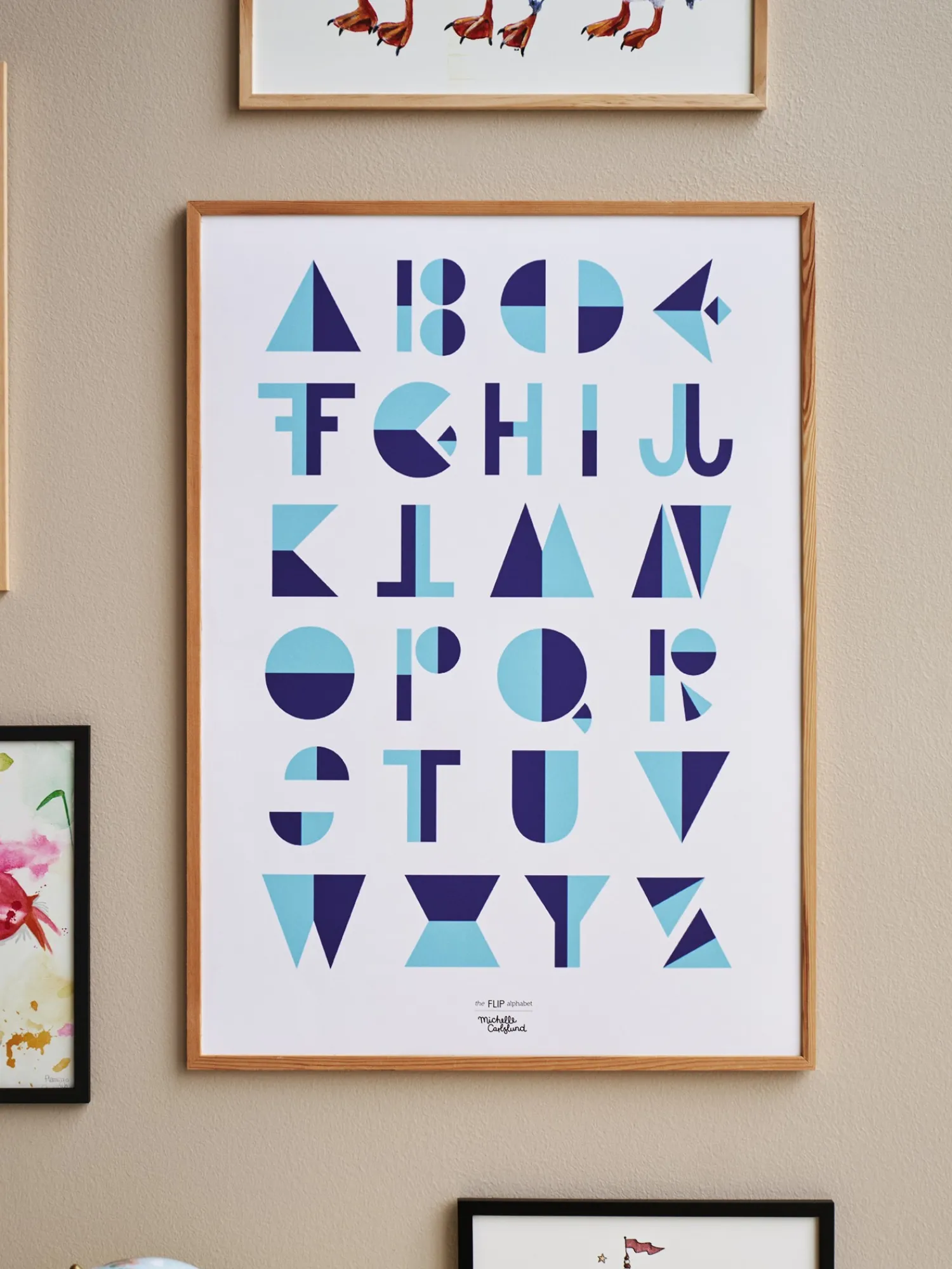 Børn Søstrene Grene BørneInteriør^Plakat Flip Blue 50 X 70