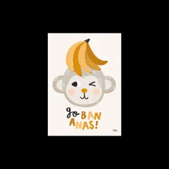 Børn Søstrene Grene Børne­Interiør^Plakat Go Bananas A3