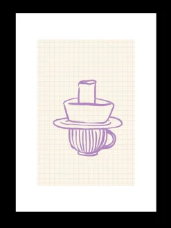 Søstrene Grene Rammer Og Plakater^Plakat Køkkenkunst Lilla A3