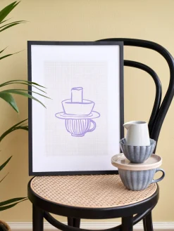 Søstrene Grene Rammer Og Plakater^Plakat Køkkenkunst Lilla A3