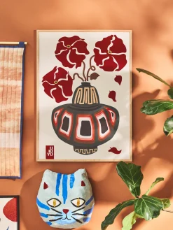 Søstrene Grene Rammer Og Plakater^Plakat Ukiyo Vase Flower Greige 50 X 70