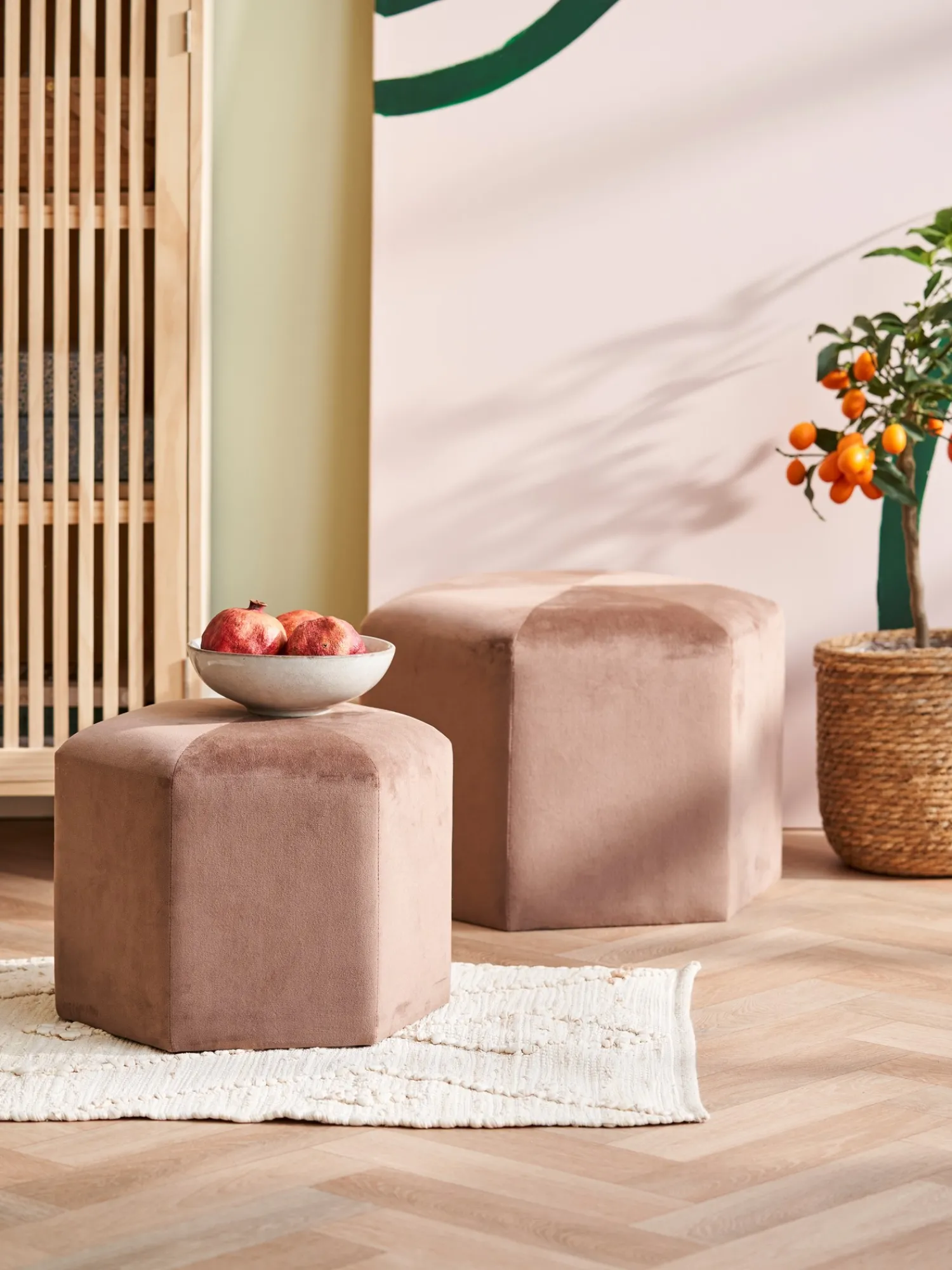 Søstrene Grene Puffer^Puf I Velour