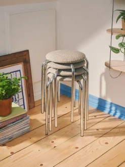 Søstrene Grene Stole^Skammel Med Boucléstof