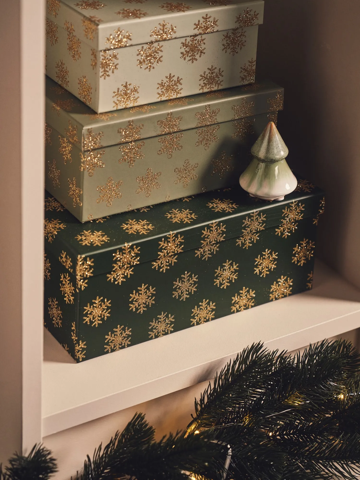 Søstrene Grene JuleIndpakning|Opbevaring^Æske Med Glimmer