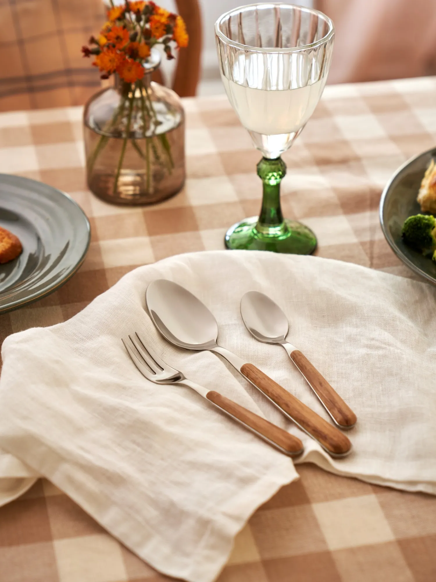 Søstrene Grene Service^Sæt Med Dessertgafler Texture Legno