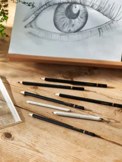 Søstrene Grene Malertilbehør^Sæt Med Kulblyanter