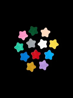 Børn Søstrene Grene Tegn Og Mal^Stjerneformet Farvekridt