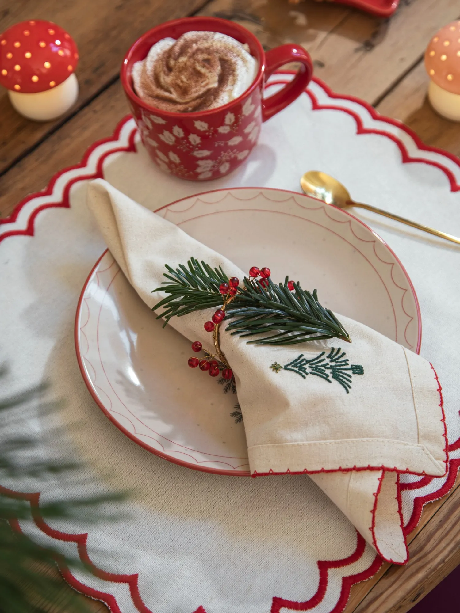 Søstrene Grene Juleservietter|Køkkentekstiler^Stofserviet 40 X 40