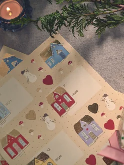 Søstrene Grene Jule­Indpakning|Kort^Til Og Fra-klistermærker