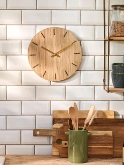 Søstrene Grene Dekoration^Vægur Light Oak Ø28