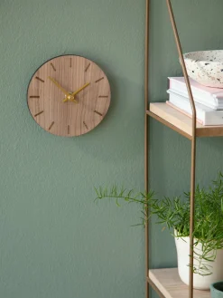 Søstrene Grene Dekoration^Vægur Walnut Ø12